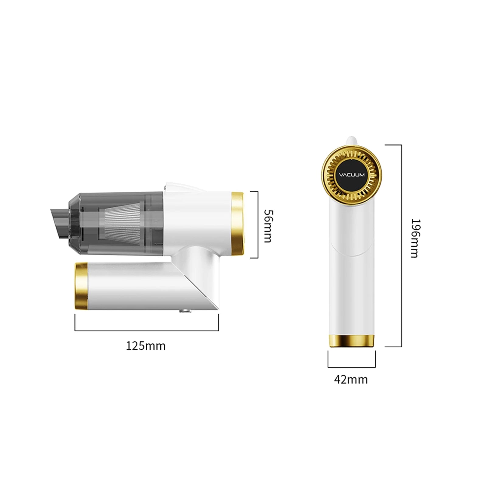 9000PA Cordless Car Vacuum Cleaner – High Suction Handheld Vacuum with 90° Foldable Design & Cleaning Brush for Car, Home & Office