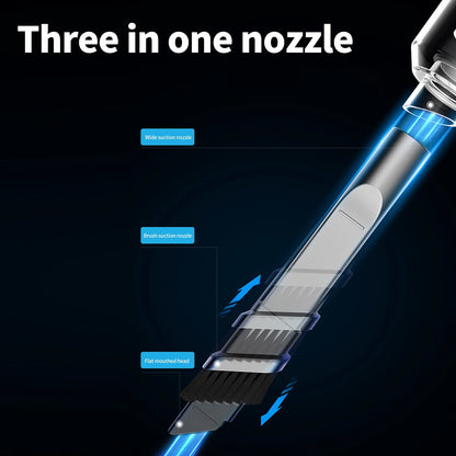 9000PA Cordless Car Vacuum Cleaner – High Suction Handheld Vacuum with 90° Foldable Design & Cleaning Brush for Car, Home & Office